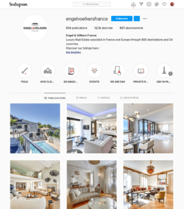 Compte Instagram de engelvoelkersfrance